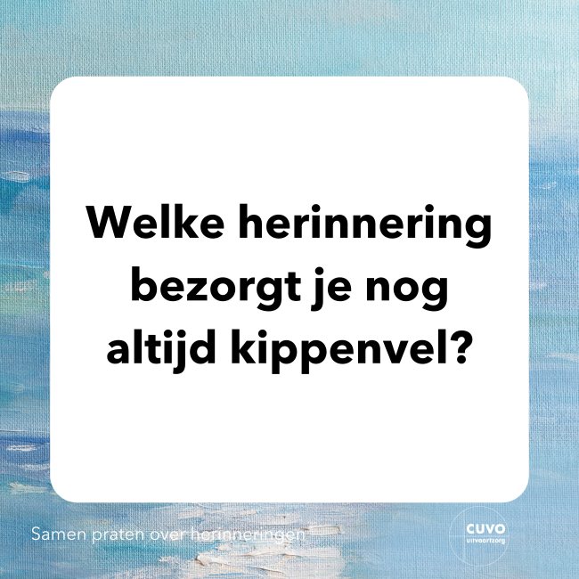 vraag op herinneringskaartje
